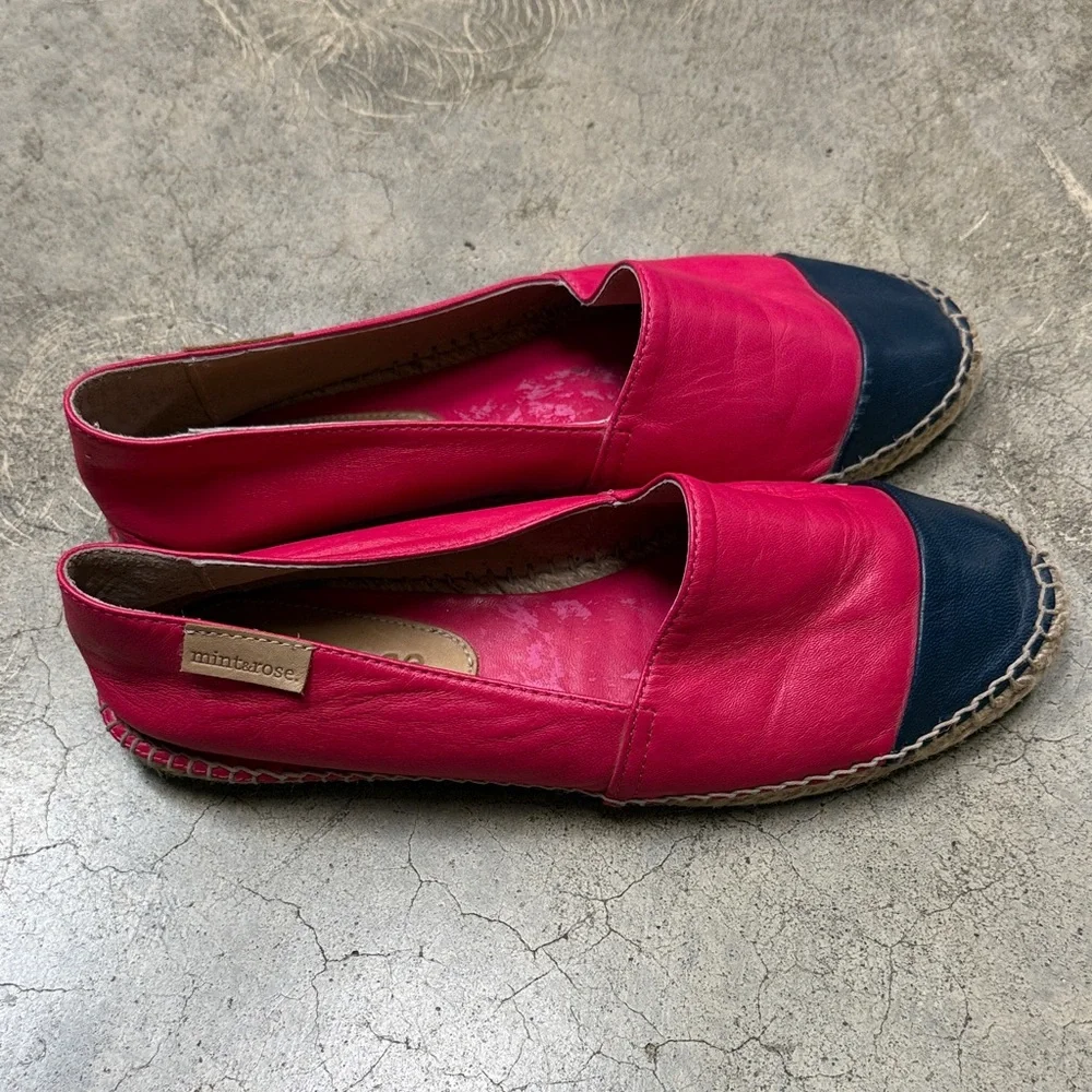 * Vibrant Pink and Navy Espadrille by Soludos